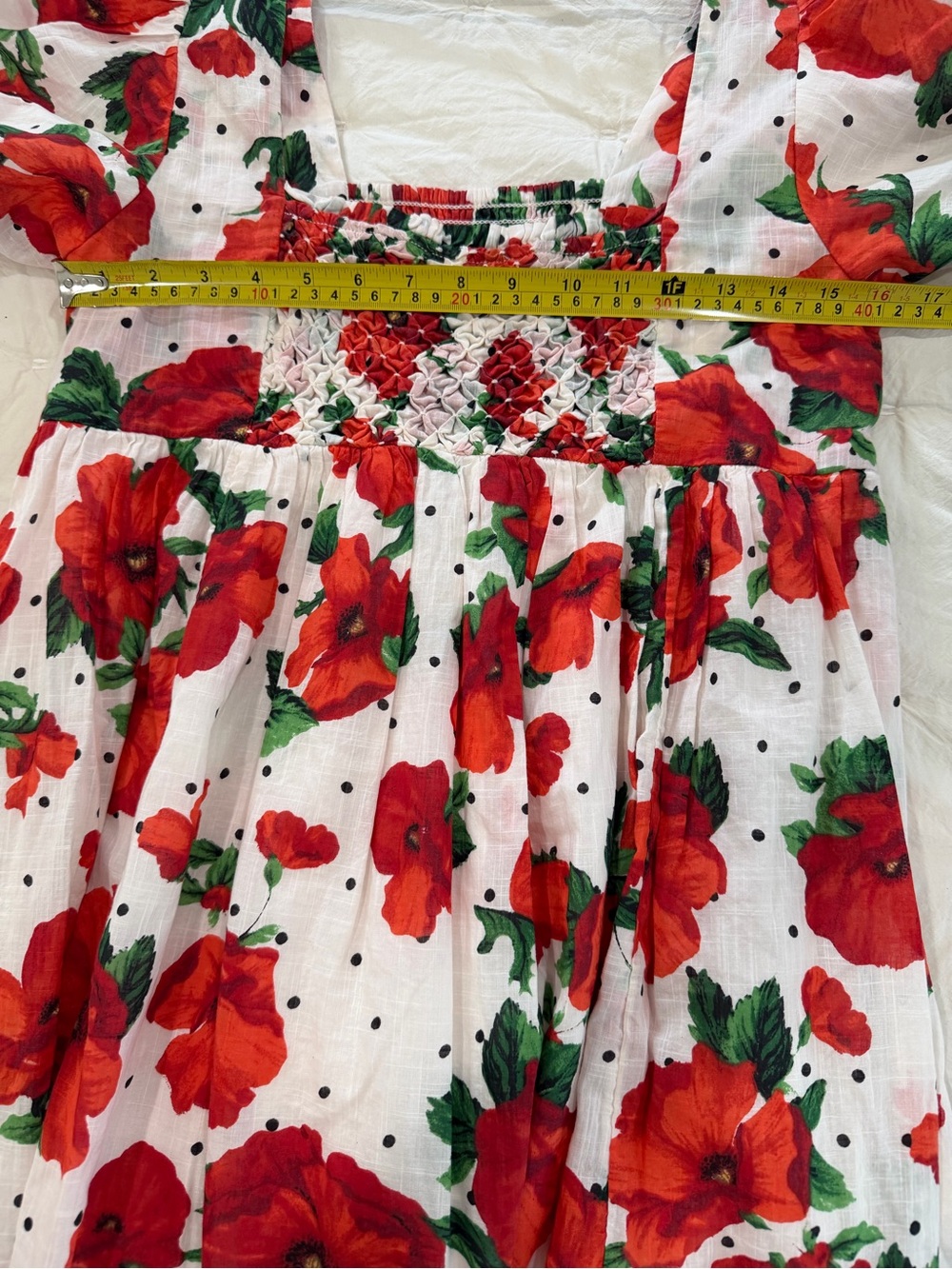 Maeve Anthropologie Floral Smocked Dress M Cottagecore Prairie Romantic NWT - Picture 8 of 10